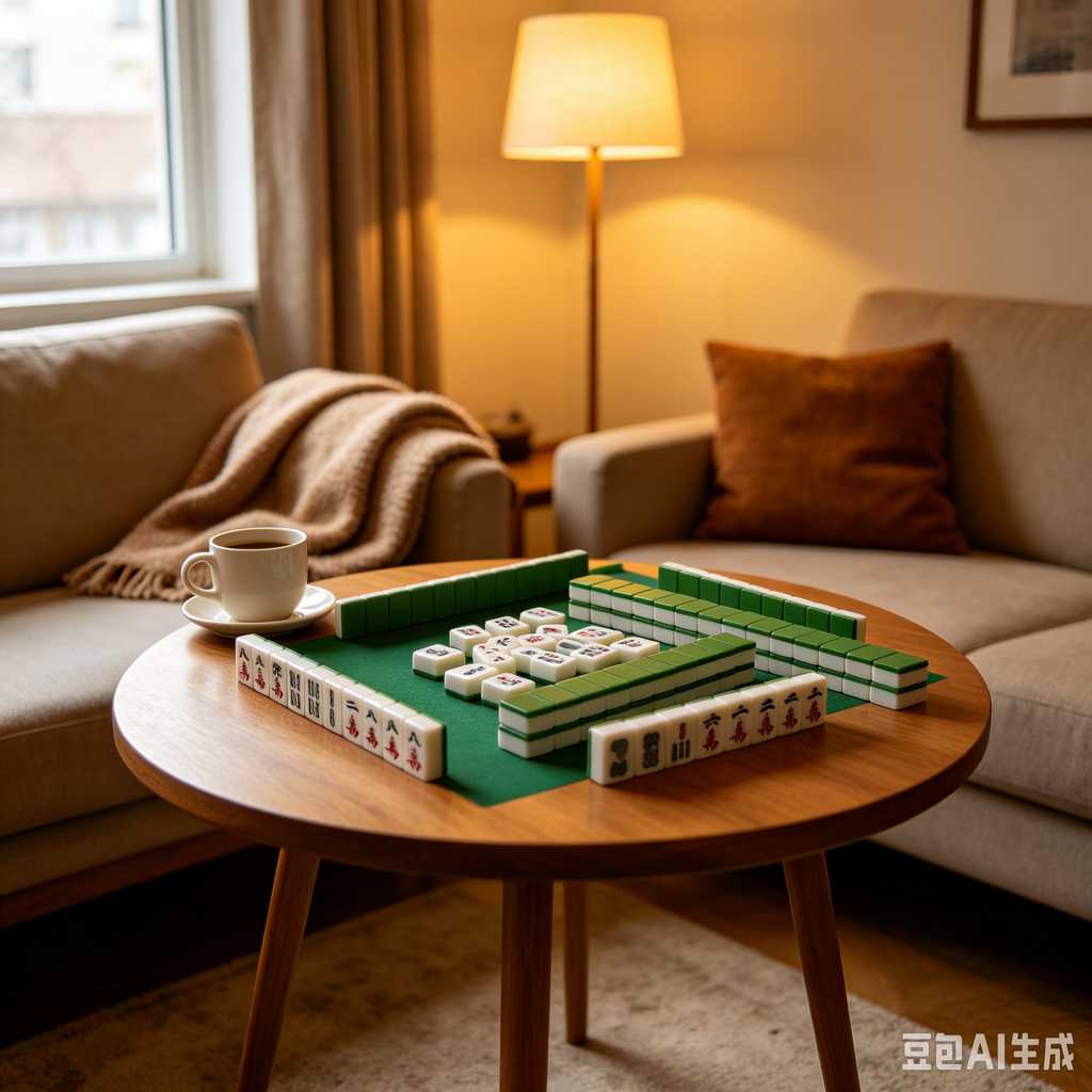 blue crystal mahjong set